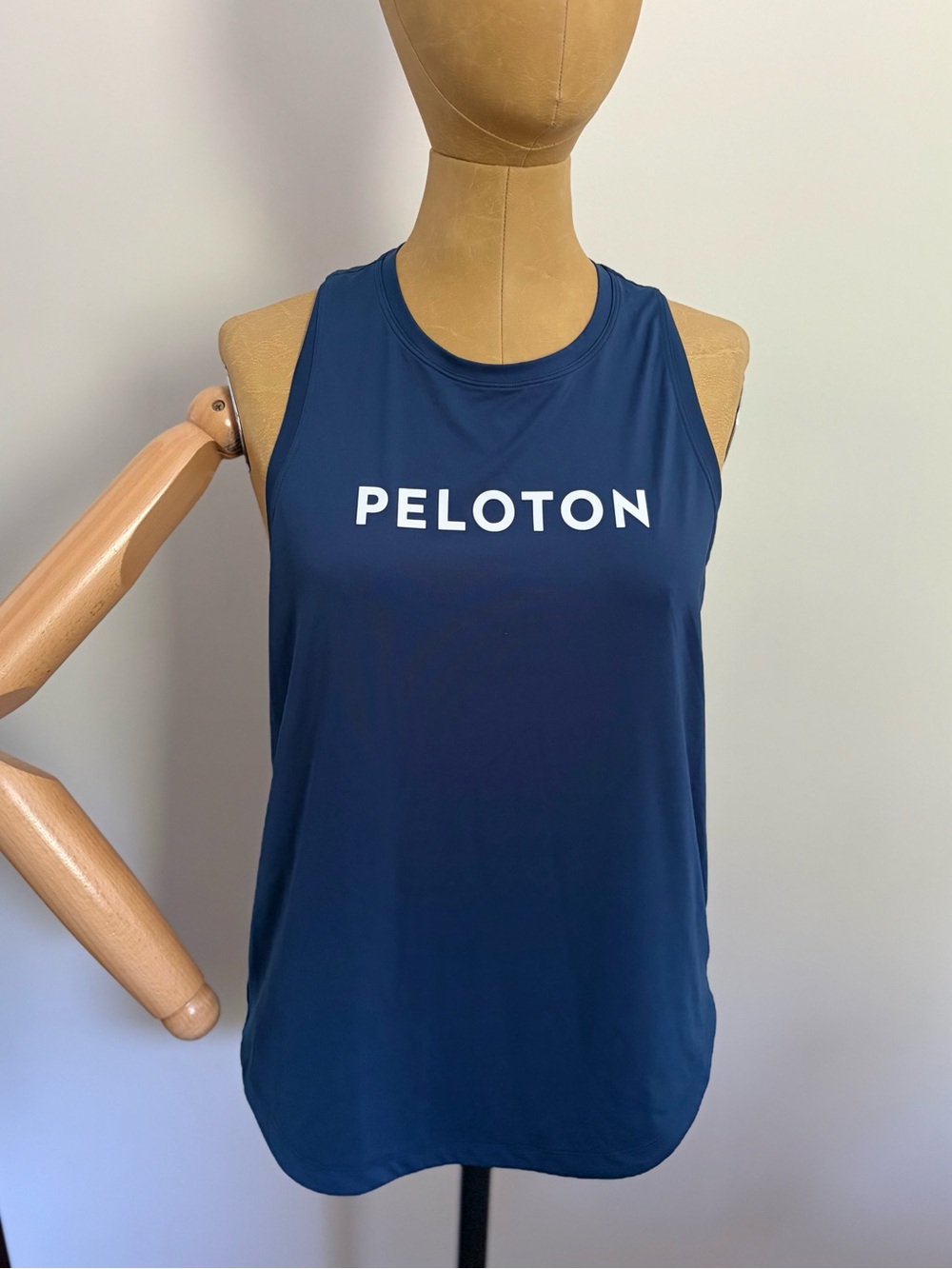 PELOTON Navy Blue Performance Logo Tank (S)